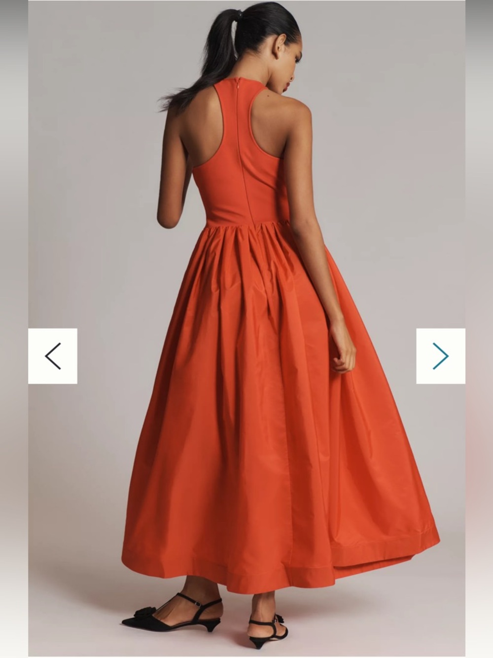 NWT - Maeve Sleeveless Crew-Neck Drop-Waist Red Maxi Dress - Picture 10 of 12